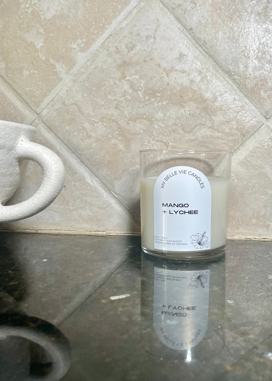 Mango and Lychee Coconut wax Candle